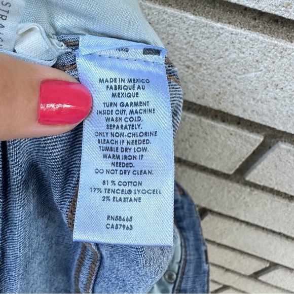 Caslon Straight Leg Medium Wash Raw Hem Jeans - Picture 12 of 13